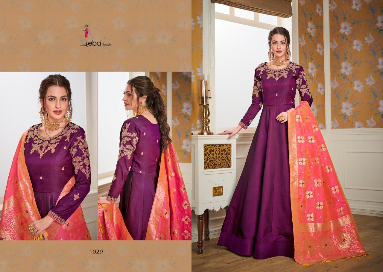 Banaras Vol 2 By Eba Lifestyle Readymade Gown With Dupatta Collection Banaras Vol 2 By Eba Lifestyle Readymade Gown With Dupatta Collection